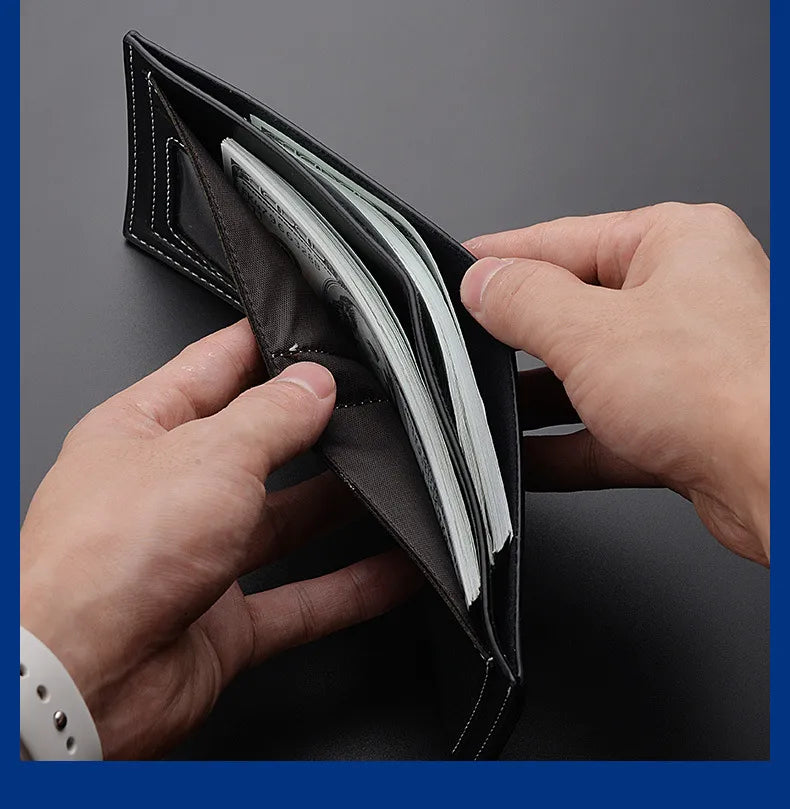 men's solid color pu leather open wallets