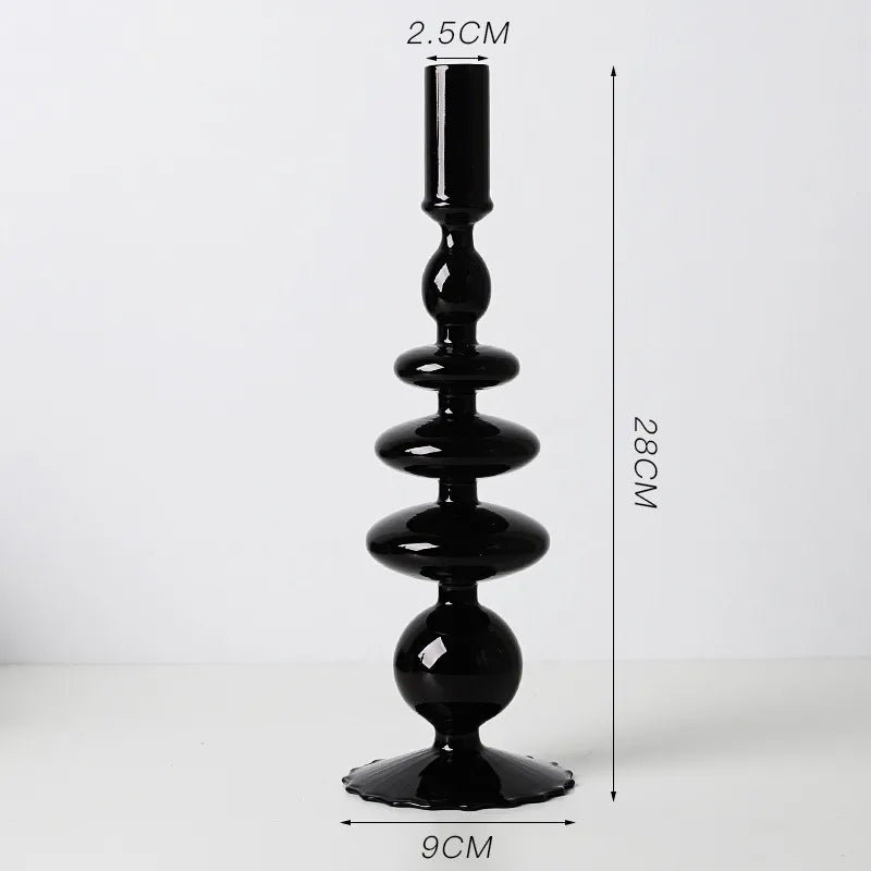 creative simple glass candlestick vase crafts living room and b & b table decoration dried flower arrangement