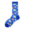 men's casual geometric cotton crew socks a pair
