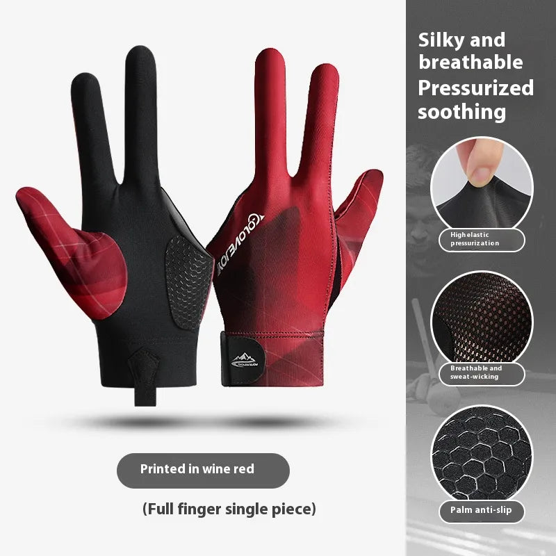 Vocabulary Words/Name Multicolor Spandex Polyester Billiard Gloves