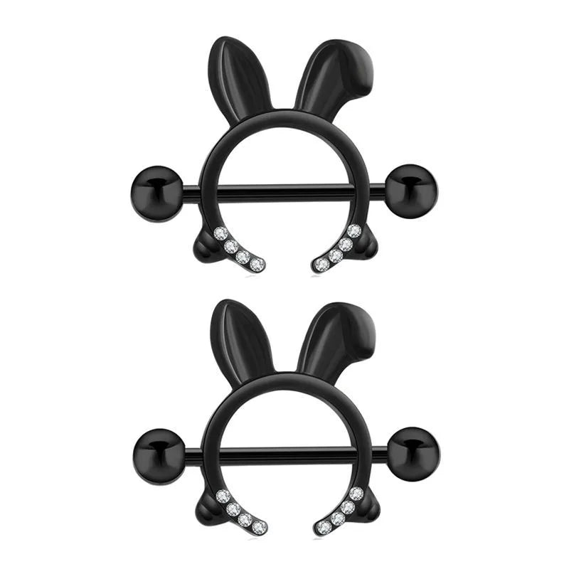 1 Pair Nipple Rings & Studs Simple Style Classic Style Solid Color 304 Stainless Steel Plating Nipple Rings & Studs