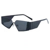 Y2K Hawaiian Irregular Geometric Pc Tinted Lenses Polygon Frameless Women's Sunglasses