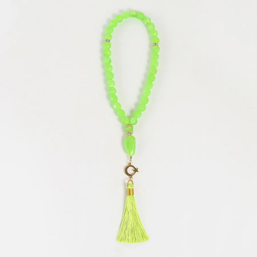 Classical Ethnic Style Round Tassel Arylic Alloy Wholesale Rosary