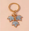 IG Style Ginkgo Leaf Alloy Enamel Bag Pendant Keychain