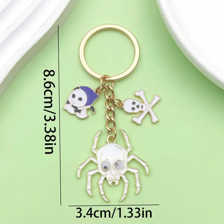 Halloween Ghost Cartoon Couple Car Keychain Pendant Ring Creative Personalized Alloy Bag Decorations Small Hanging Ornaments