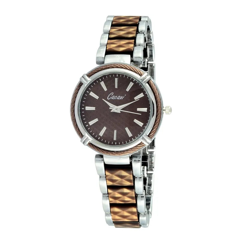 Simple Style Classic Style Solid Color Jewelry Buckle Quartz Watch