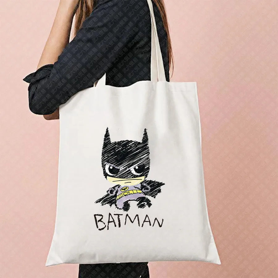 Ghost Pattern Halloween Outdoor Shopping Bag Cute Ghost Design Canvas Tote Bag For Ladies Retro Fashion Printed Large Size