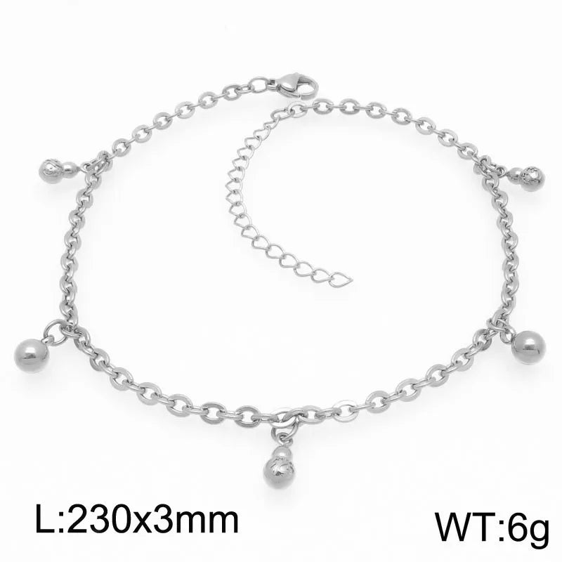 Wholesale Jewelry IG Style Vintage Style Star Moon Cherry 304 Stainless Steel 18K Gold Plated Anklet