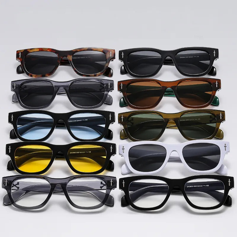 Casual Hawaiian Letter Pc Resin Square Full Frame Women's Sunglasses