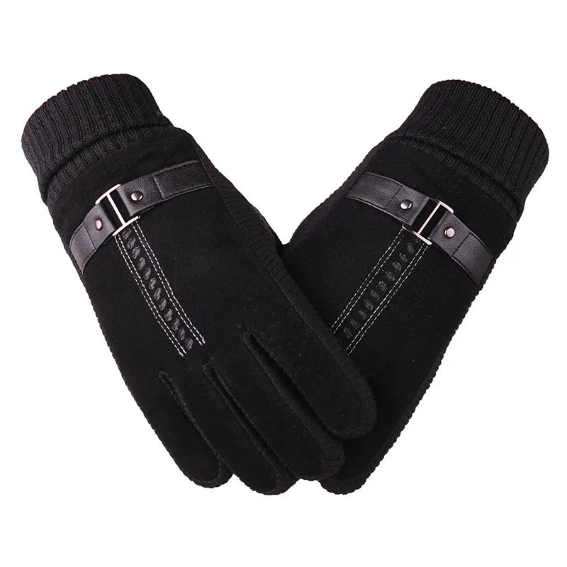 Men's Simple Style Solid Color Gloves