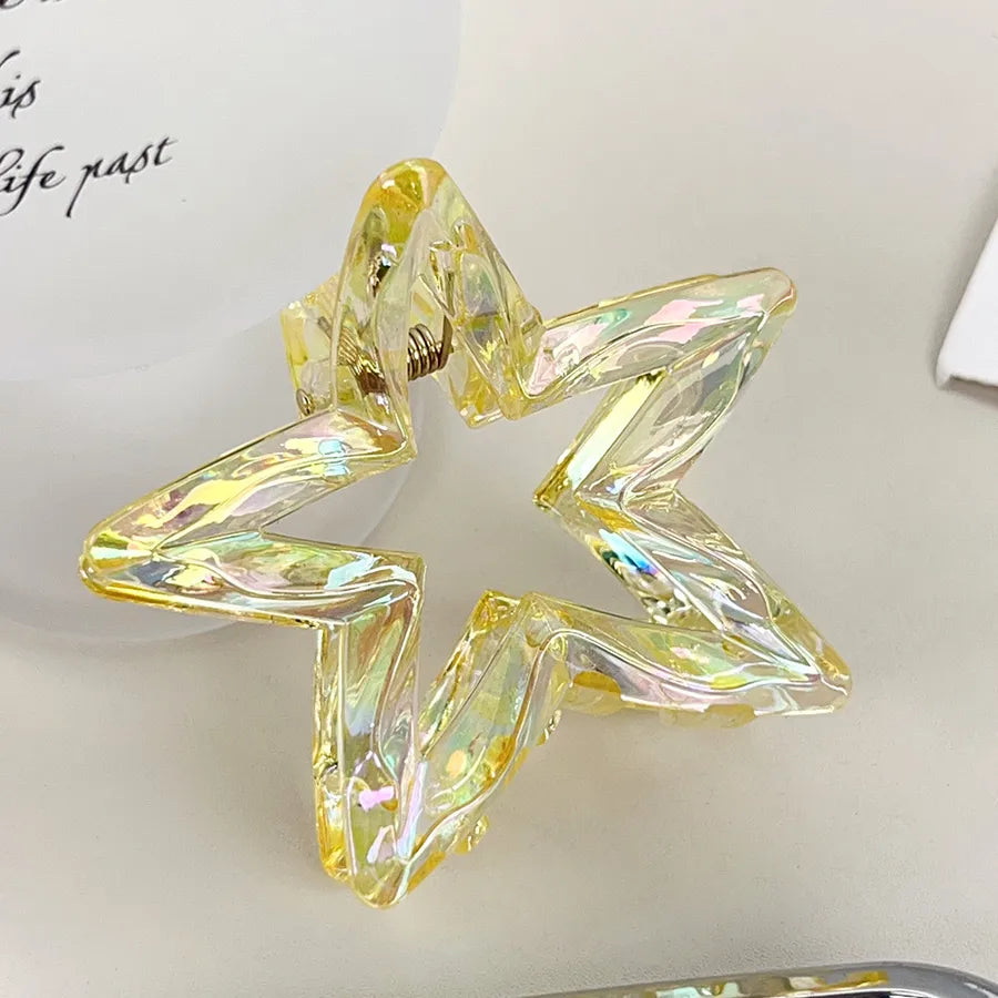 Elegant Korean Style Women's Star Plastic Hair Claws
