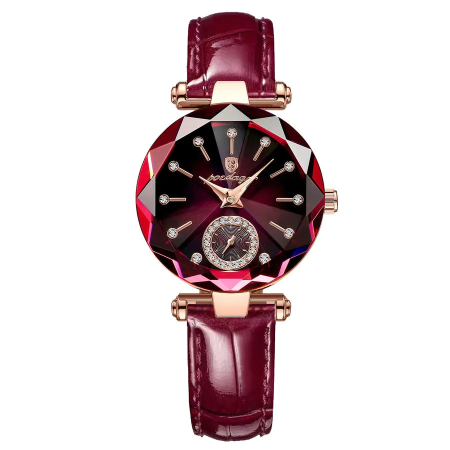 casual color block buckle quartz women's watches