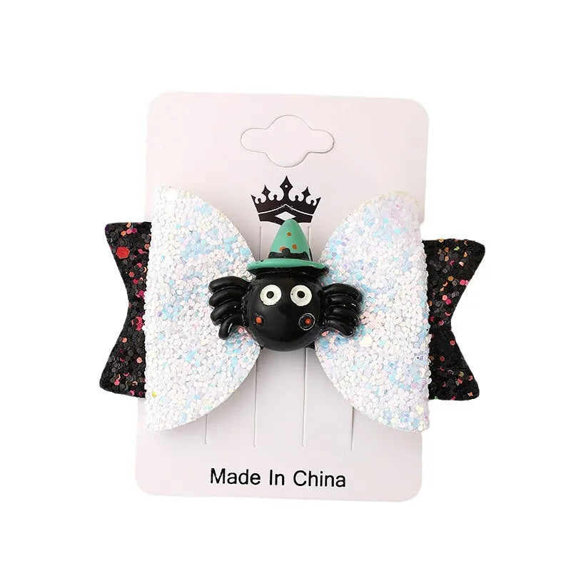 Women's Hip-Hop Funny Halloween Pattern Bow Knot Alloy Hair Clip