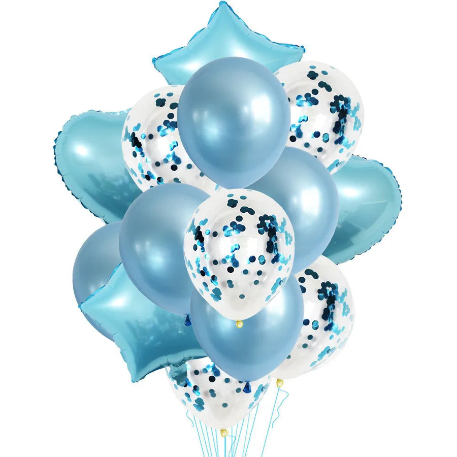 birthday simple style star heart shape aluminum film indoor outdoor party balloons