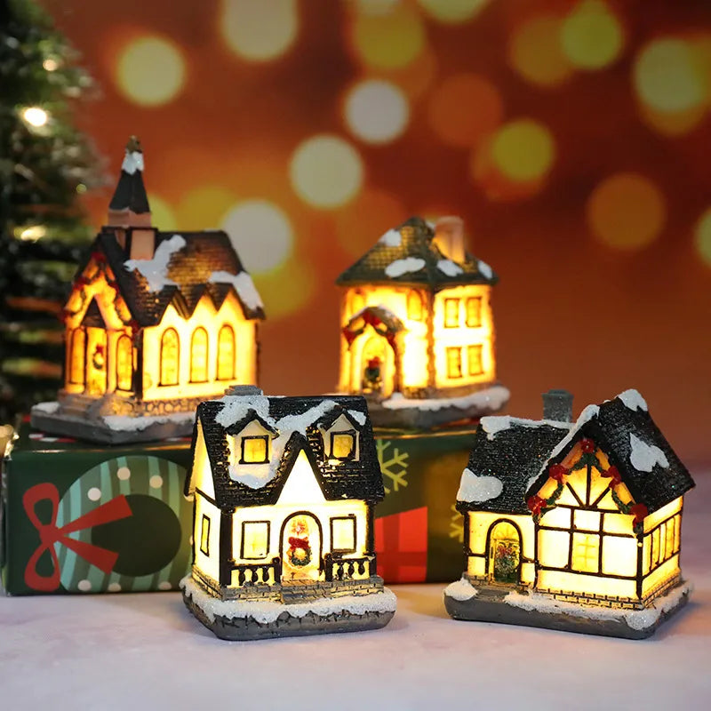 Christmas Cute House Resin Party Ornaments
