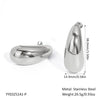 1 Pair Elegant Modern Style Shiny Water Droplets Polishing Plating 304 Stainless Steel 18K Gold Plated Butterfly Backs Ear Studs