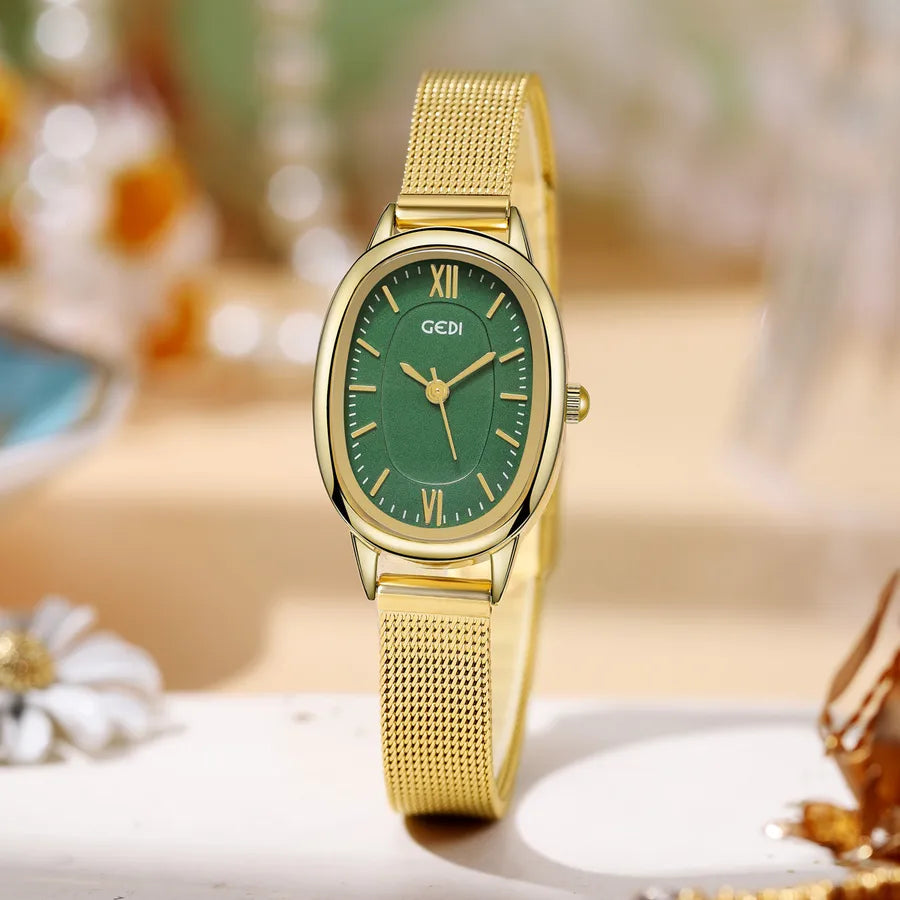 Casual Solid Color Single Folding Buckle Quartz Watch Women's Watches