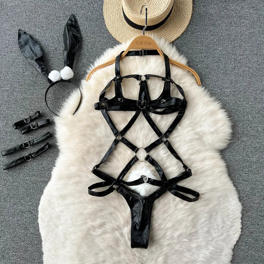solid color wireless bra strapped busty sexy soft straps bowknot see-through sexy lingerie
