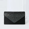 Women's black evening bag fashion clutch high-end banquet party banquet hot rhinestone evening bag bridesmaid bag