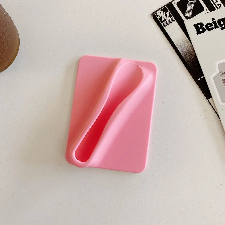 Simple Style Solid Color Silica Gel Phone Cases Phone Ring Grips