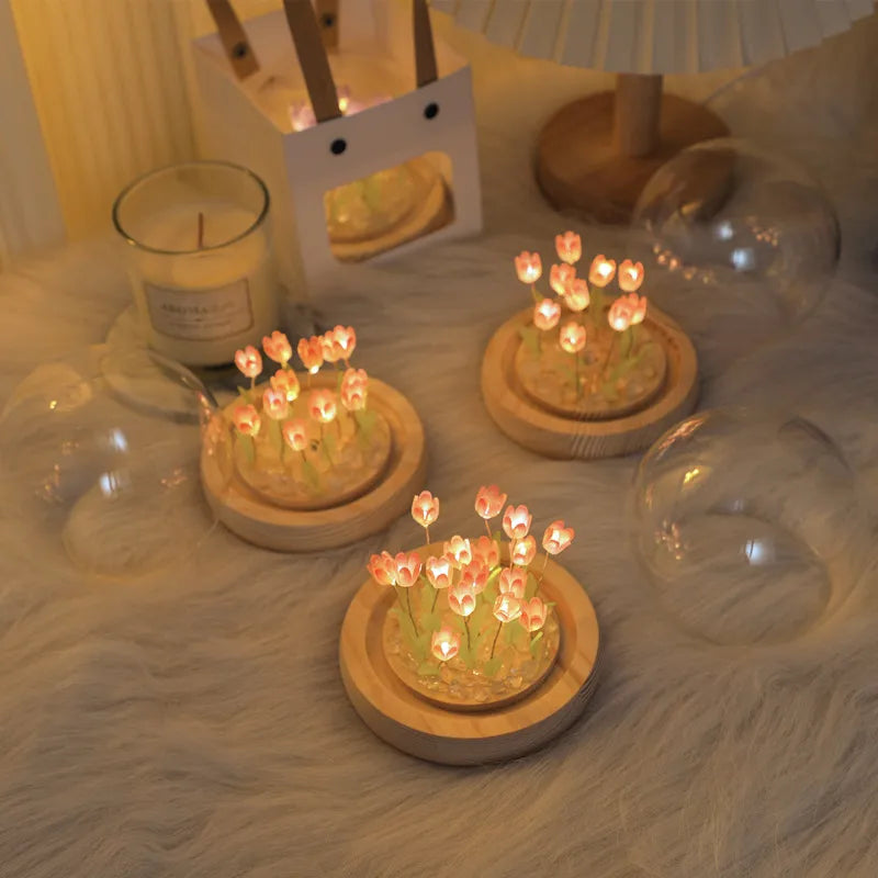casual romantic floral glass artificial decorations