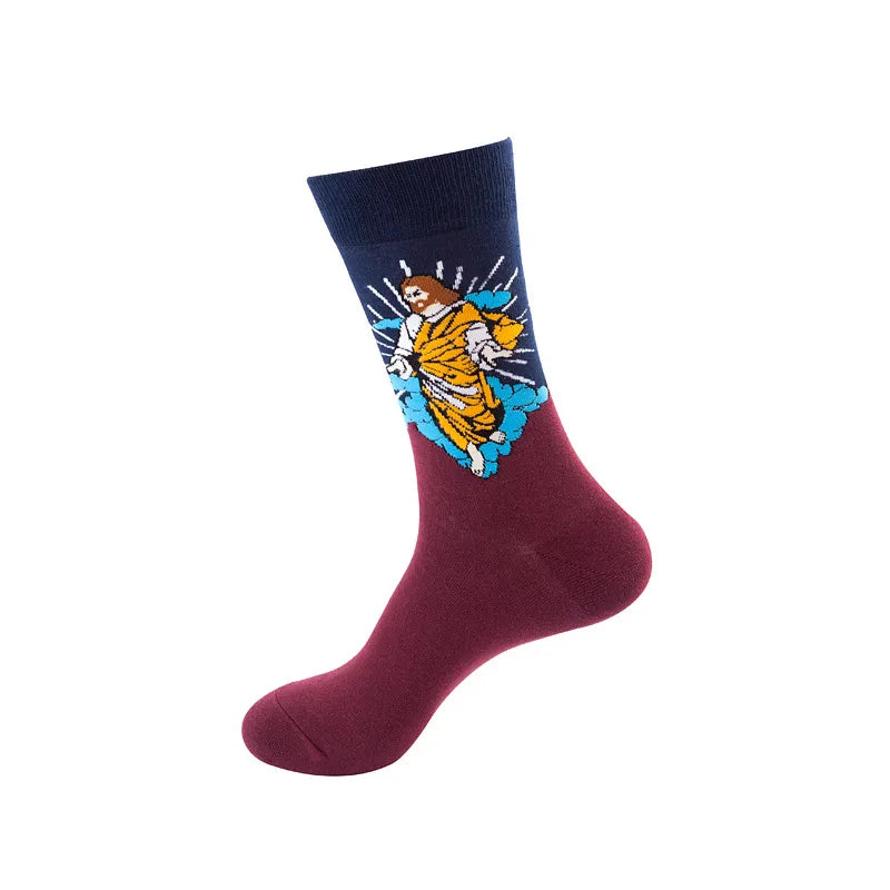 Men's Retro Classic Style Human Cotton Ankle Socks A Pair