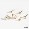 Cute Romantic Heart Shape 304 Stainless Steel 16K Gold Plated White Gold Plated Ear Studs