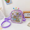 Kid'S Pu Leather Cartoon Capybara Cute Square Zipper Shoulder Bag