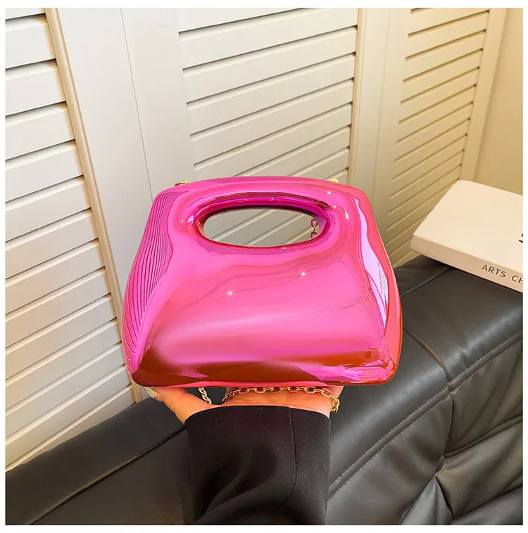 Women's Medium Arylic Solid Color Streetwear Square Magnetic Buckle Shoulder Bag Handbag Crossbody Bag