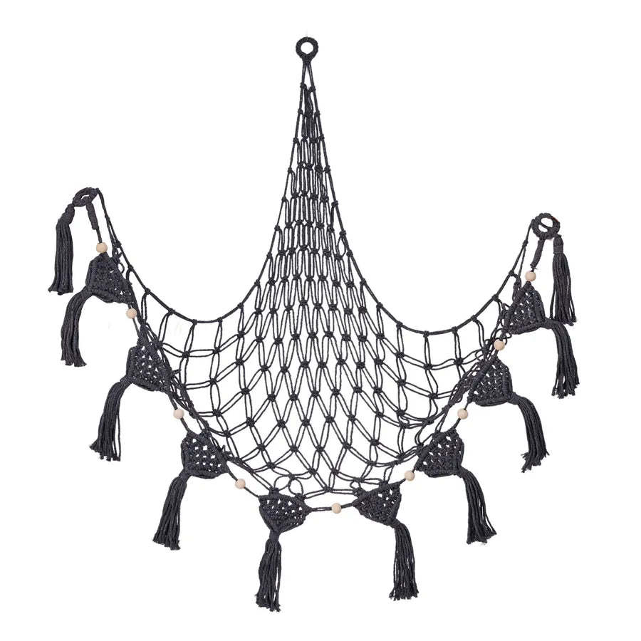 Cotton Rope Triangle Toy Net Pocket Hand-woven Children's Toy Storage Decorative Triangle Pocket Decorative Hanging Pocket