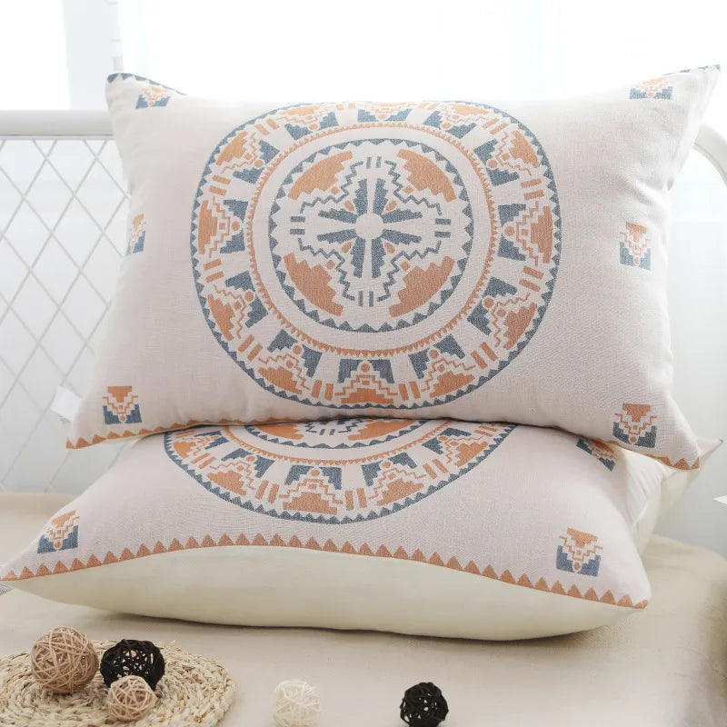 A Pair of Gauze Pillow Case Cotton Pillow Towel Cotton Pillow Case High-end European-style Couple Pillow Case