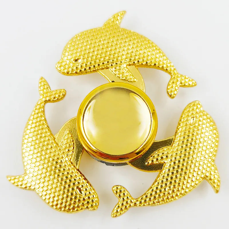 creative zinc alloy bronze hand spinner finger rotating decompression toy
