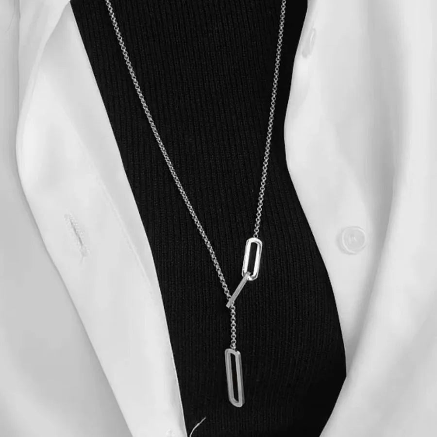 Wholesale Jewelry Elegant Simple Style Geometric Heart Shape 304 Stainless Steel Plating Beaded Chain Paperclip Chain cable chain Bracelets Necklace