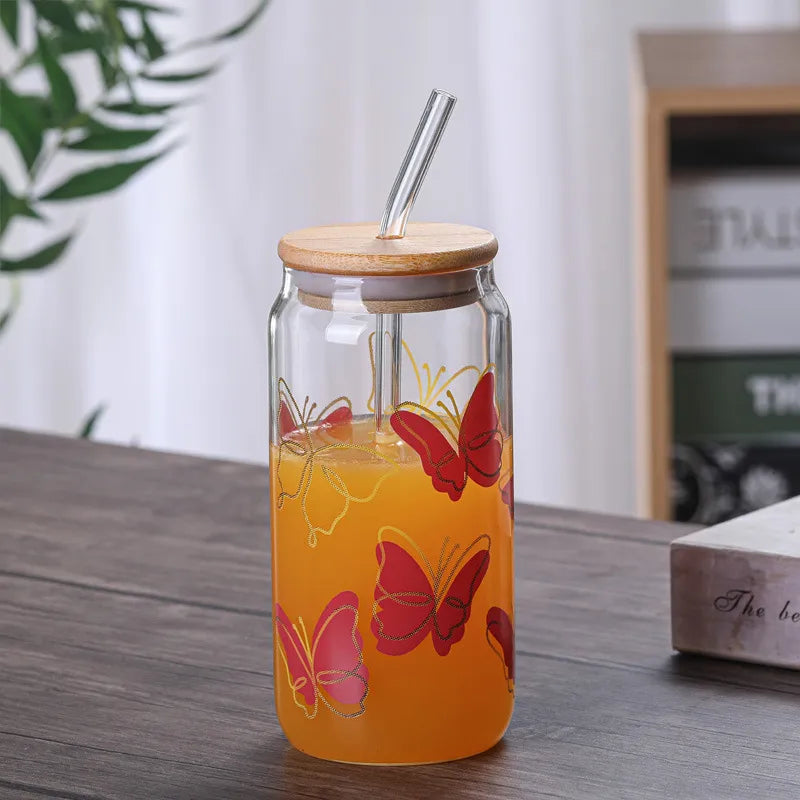 Halloween Cute ghost Fruit Butterfly Glass Water Bottles 1 Piece