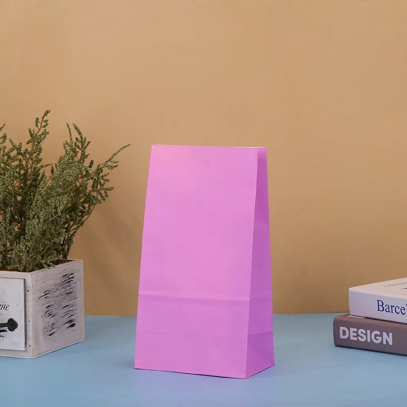 fashion solid color paper festival gift bags