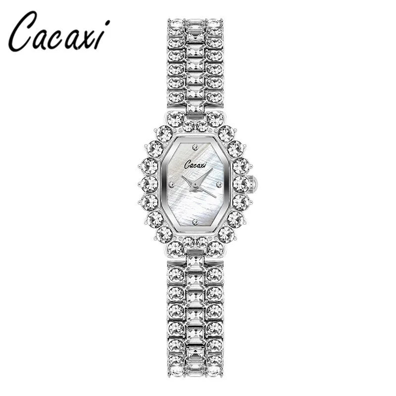 Luxurious Shiny Solid Color Jewelry Buckle Quartz Watch