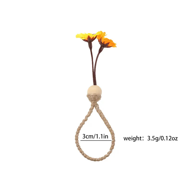 Elegant Pastoral Flower Wood Napkin ring 1 Piece