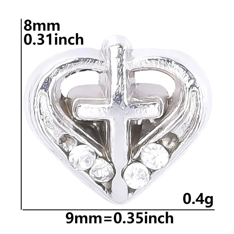 20 PCS/Package Alloy Color Block Pendant
