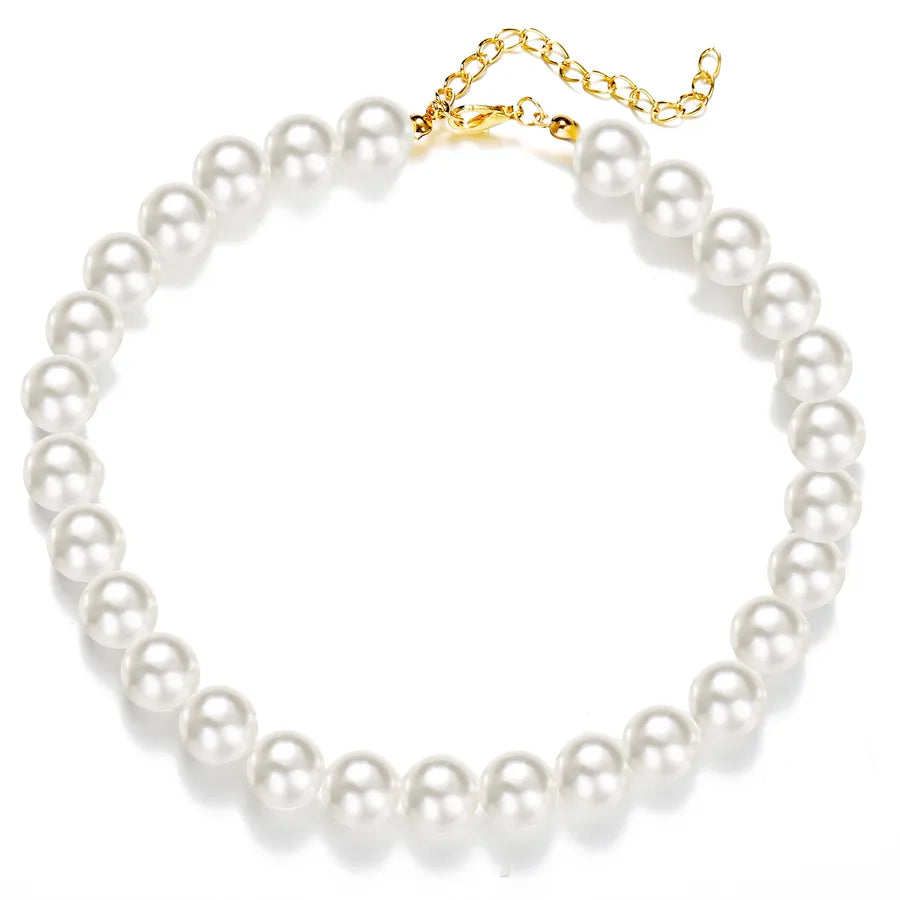 Fashion Geometric Imitation Pearl Wholesale Layered Necklaces