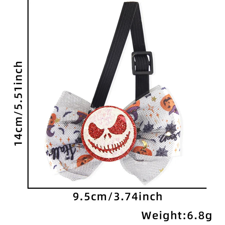 Halloween Cute ghost Skull Elastic string Felt cloth Party Festival Pet tie