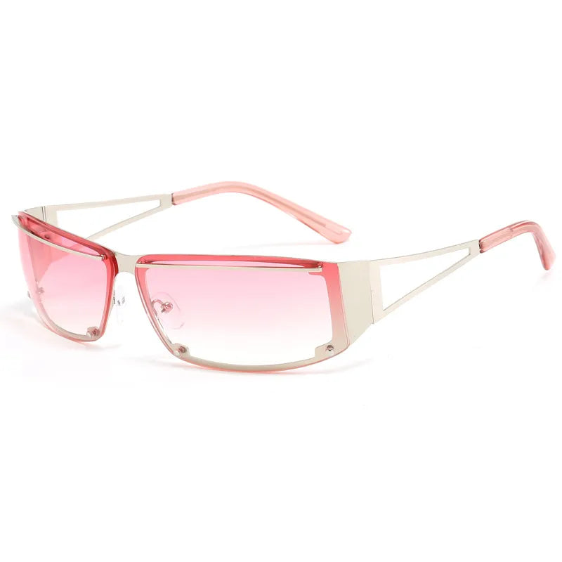 streetwear solid color pc square frameless women's sunglasses