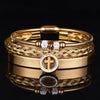 glam cross stainless steel plating bracelets