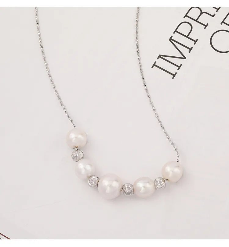 freshwater pearl very fine necklace s925 silver necklace wholesale
