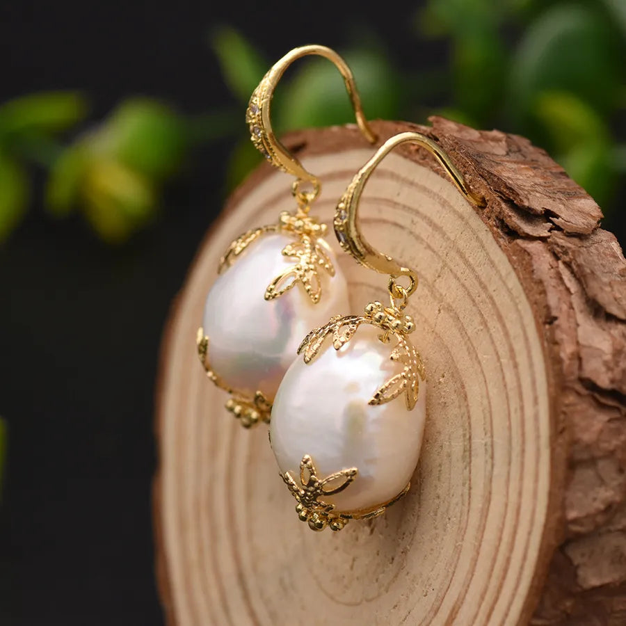 Live broadcast  natural pearl earrings high-grade earrings s925 silver needle women's design natural freshwater real pearl