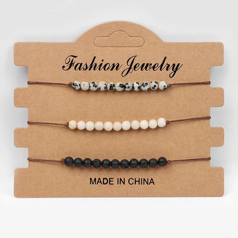 Simple Style Geometric natural stone Agate Bracelets In Bulk