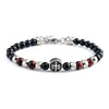 retro geometric stainless steel stone beaded men's bracelets