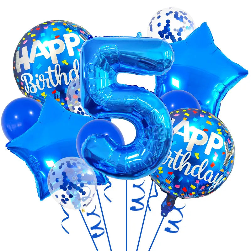 Birthday IG Style Letter Number Star Aluminum Film Party Festival Balloons