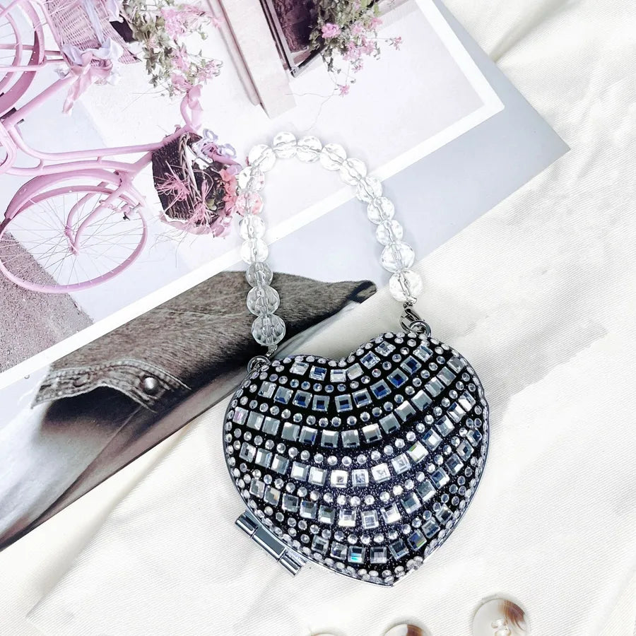 Women's Mini Acrylic Heart Shape Streetwear Heart-shaped Magnetic Buckle Shoulder Bag Handbag