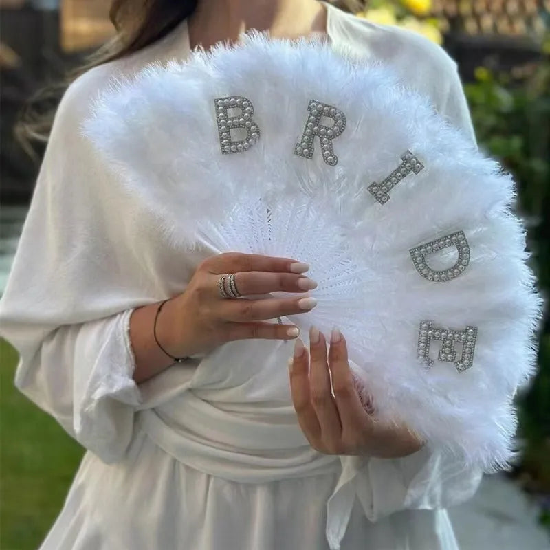wedding season Elegant Wedding Streetwear Letter Feather Wedding Party