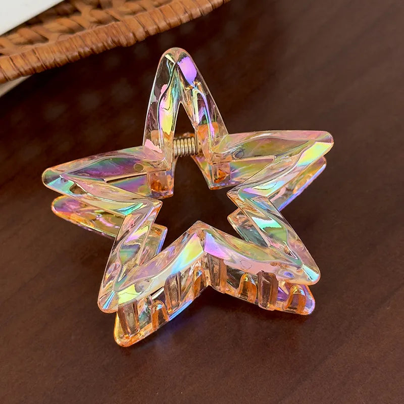 Elegant Simple Style Classic Style Women's Star Acrylic Pentagram Hair Claws